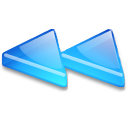 Action arrow blue double left Icon, Action arrow blue double left,Crystal Clear,System