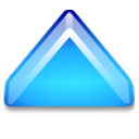 Action arrow blue up Icon, Action arrow blue up,Crystal Clear,System