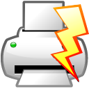 Action file quick print Icon, Action file quick print,Crystal Clear,System