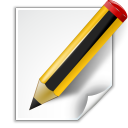 Actions document edit Icon, Actions document edit,Crystal Clear,System