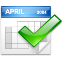 App calendar Icon, App calendar,Crystal Clear,System