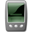 Device pda black Icon, Device pda black,Crystal Clear,System
