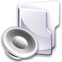 Filesystem folder sound Icon, Filesystem folder sound,Crystal Clear,System