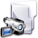 Filesystem folder video Icon, Filesystem folder video,Crystal Clear,System