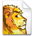Mimetype dvi lion Icon, Mimetype dvi lion,Crystal Clear,System
