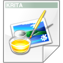 Mimetype krita paint Icon, Mimetype krita paint,Crystal Clear,System
