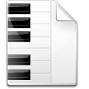 Mimetype midi Icon, Mimetype midi,Crystal Clear,System