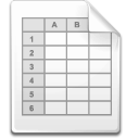 Mimetype spreadsheet Icon, Mimetype spreadsheet,Crystal Clear,System