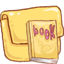 Hp folder book Icon, Hp folder book,Harmonia Pastelis,System