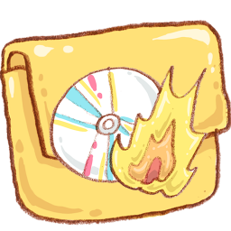 Hp folder burn Icon, Hp folder burn,Harmonia Pastelis,System