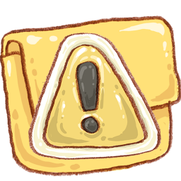 Hp folder caution Icon, Hp folder caution,Harmonia Pastelis,System