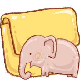 Hp folder elephant Icon, Hp folder elephant,Harmonia Pastelis,System