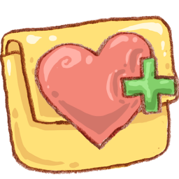 Hp folder favheart Icon, Hp folder favheart,Harmonia Pastelis,System