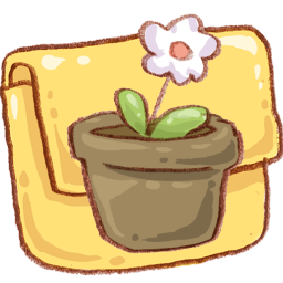 Hp folder flowerpot Icon, Hp folder flowerpot,Harmonia Pastelis,System