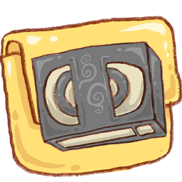 Hp folder video Icon, Hp folder video,Harmonia Pastelis,System