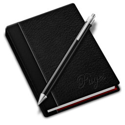 Pages black Icon, Pages black,IWork 10,System
