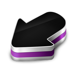 Arrow Purple Icon, Arrow Purple,Iconfinder,System