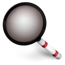 Magnify Red Icon, Magnify Red,Iconfinder,System