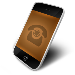 Phone Orange Icon, Phone Orange,Iconfinder,System