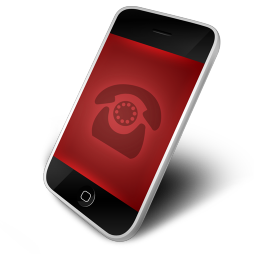 Phone Red Icon, Phone Red,Iconfinder,System