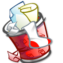 trashcan full Icon, trashcan full,Kde for Kids Filesystems,System,
