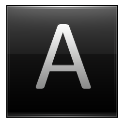 Letter A black Icon, Letter A black,Multipurpose Alphabet,System