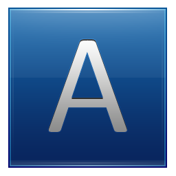 Letter A blue Icon, Letter A blue,Multipurpose Alphabet,System