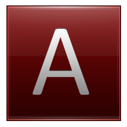 Letter A red Icon, Letter A red,Multipurpose Alphabet,System