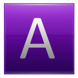 Letter A violet Icon, Letter A violet,Multipurpose Alphabet,System