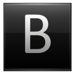Letter B black Icon, Letter B black,Multipurpose Alphabet,System
