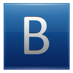 Letter B blue Icon, Letter B blue,Multipurpose Alphabet,System