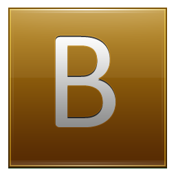 Letter B gold Icon, Letter B gold,Multipurpose Alphabet,System