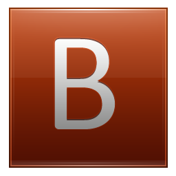 Letter B orange Icon, Letter B orange,Multipurpose Alphabet,System