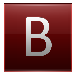 Letter B red Icon, Letter B red,Multipurpose Alphabet,System