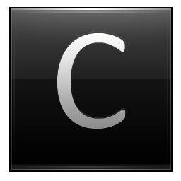 Letter C black Icon, Letter C black,Multipurpose Alphabet,System