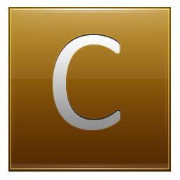 Letter C gold Icon, Letter C gold,Multipurpose Alphabet,System