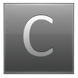 Letter C grey Icon, Letter C grey,Multipurpose Alphabet,System