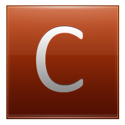 Letter C orange Icon, Letter C orange,Multipurpose Alphabet,System