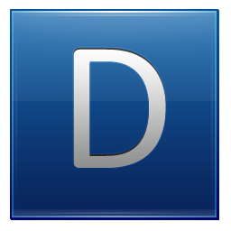 Letter D blue Icon, Letter D blue,Multipurpose Alphabet,System