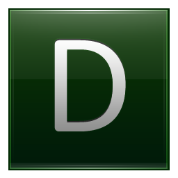 Letter D dg Icon, Letter D dg,Multipurpose Alphabet,System