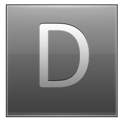Letter D grey Icon, Letter D grey,Multipurpose Alphabet,System