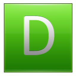 Letter D lg Icon, Letter D lg,Multipurpose Alphabet,System