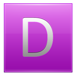 Letter D pink Icon, Letter D pink,Multipurpose Alphabet,System