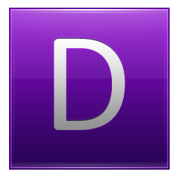 Letter D violet Icon, Letter D violet,Multipurpose Alphabet,System