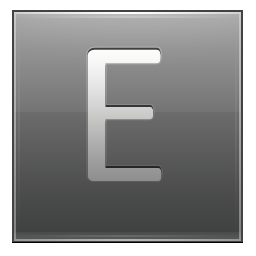 Letter E grey Icon, Letter E grey,Multipurpose Alphabet,System