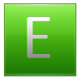 Letter E lg Icon, Letter E lg,Multipurpose Alphabet,System