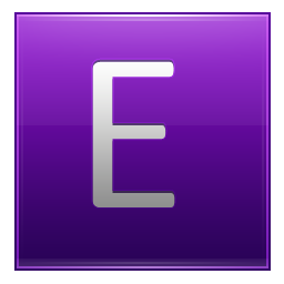 Letter E violet Icon, Letter E violet,Multipurpose Alphabet,System