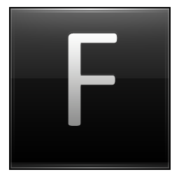 Letter F black Icon, Letter F black,Multipurpose Alphabet,System