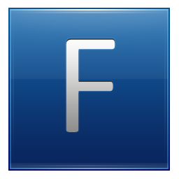 Letter F blue Icon, Letter F blue,Multipurpose Alphabet,System