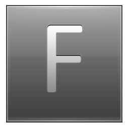 Letter F grey Icon, Letter F grey,Multipurpose Alphabet,System